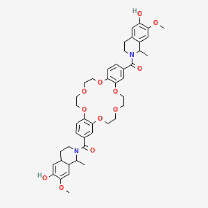 (6-Hydroxy-7-methoxy-1-methyl-3,4,4a,8a-tetrahydro-1H-isoquinolin-2-yl)-[25-(6-hydroxy-7-methoxy-1-methyl-3,4-dihydro-1H-isoquinoline-2-carbonyl)-2,5,8,15,18,21-hexaoxatricyclo[20.4.0.09,14]hexacosa-1(22),9(14),10,12,23,25-hexaen-11-yl]methanone