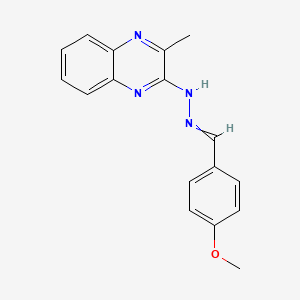 N-[(4-Methoxyphenyl)methylideneamino]-3-methyl-quinoxalin-2-amine