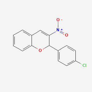 molecular formula C15H10ClNO3 B1657632 2-(4-chlorophenyl)-3-nitro-2H-chromene CAS No. 57544-16-8