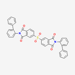 molecular formula C40H24N2O6S B1657635 5-[1,3-Dioxo-2-(2-phenylphenyl)isoindol-5-yl]sulfonyl-2-(2-phenylphenyl)isoindole-1,3-dione CAS No. 5755-69-1