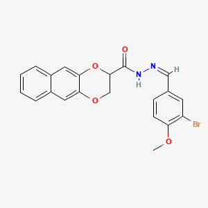 N'-[(Z)-(3-bromo-4-methoxyphenyl)methylidene]-2,3-dihydronaphtho[2,3-b][1,4]dioxine-2-carbohydrazide
