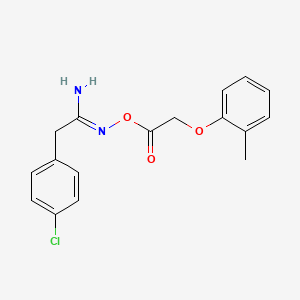 2-(4-chlorophenyl)-N'-{[(2-methylphenoxy)acetyl]oxy}ethanimidamide