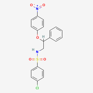 4-Chloro-N-[2-(4-nitrophenoxy)-2-phenylethyl]benzene-1-sulfonamide