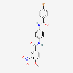 N-[4-(4-Bromobenzamido)phenyl]-4-methoxy-3-nitrobenzamide