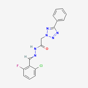N-[(2-Chloro-6-fluoro-phenyl)methylideneamino]-2-(5-phenyltetrazol-2-YL)acetamide