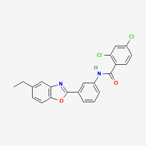 molecular formula C22H16Cl2N2O2 B1657648 2,4-dichloro-N-[3-(5-ethyl-1,3-benzoxazol-2-yl)phenyl]benzamide CAS No. 5761-67-1