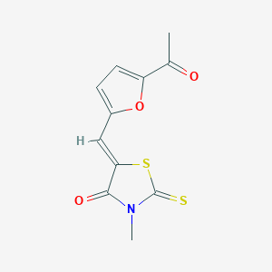 B1657653 (5Z)-5-[(5-acetylfuran-2-yl)methylidene]-3-methyl-2-sulfanylidene-1,3-thiazolidin-4-one CAS No. 5765-70-8