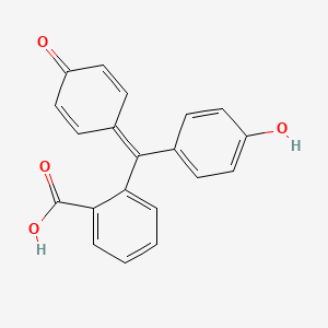 molecular formula C20H14O4 B1657662 2-((4-Hydroxyphenyl)(4-oxo-2,5-cyclohexadien-1-ylidene)methyl)benzoic acid CAS No. 5768-87-6