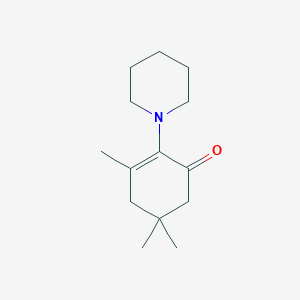 molecular formula C14H23NO B1657664 2-Cyclohexen-1-one, 3,5,5-trimethyl-2-(1-piperidinyl)- CAS No. 57696-92-1