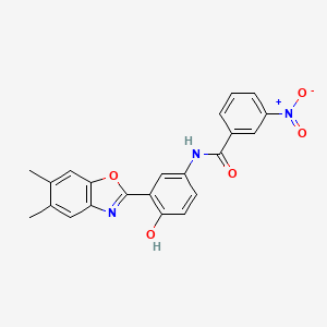 N-[3-(5,6-Dimethyl-1,3-benzoxazol-2-YL)-4-hydroxyphenyl]-3-nitrobenzamide