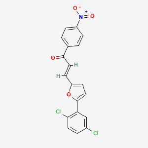 molecular formula C19H11Cl2NO4 B1657666 (E)-3-[5-(2,5-dichlorophenyl)furan-2-yl]-1-(4-nitrophenyl)prop-2-en-1-one CAS No. 5771-78-8