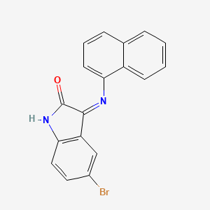 2H-Indol-2-one, 5-bromo-1,3-dihydro-3-(1-naphthalenylimino)-
