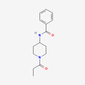 molecular formula C15H20N2O2 B1657674 N-(1-propanoylpiperidin-4-yl)benzamide CAS No. 577778-28-0