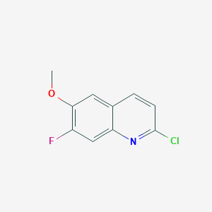 molecular formula C10H7ClFNO B1657676 2-Chloro-7-fluoro-6-methoxyquinoline CAS No. 577967-68-1