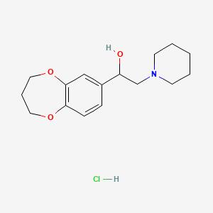1-(3,4-dihydro-2H-1,5-benzodioxepin-7-yl)-2-piperidin-1-ylethanol;hydrochloride