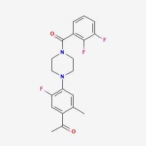 1-{4-[4-(2,3-Difluorobenzoyl)piperazin-1-yl]-5-fluoro-2-methylphenyl}ethan-1-one