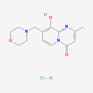molecular formula C14H18ClN3O3 B1657694 9-Hydroxy-2-methyl-8-(morpholin-4-ylmethyl)pyrido[1,2-a]pyrimidin-4-one;hydrochloride CAS No. 5785-46-6