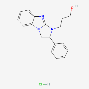 3-(2-Phenylimidazo[1,2-a]benzimidazol-3-yl)propan-1-ol;hydrochloride