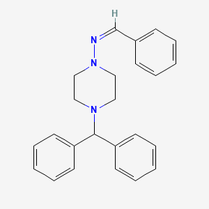 molecular formula C24H25N3 B1657696 (Z)-N-(4-Benzhydrylpiperazin-1-yl)-1-phenylmethanimine CAS No. 5785-81-9