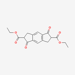 molecular formula C18H18O6 B1657697 Diethyl 1,5-dioxo-1,2,3,5,6,7-hexahydro-s-indacene-2,6-dicarboxylate CAS No. 5786-13-0
