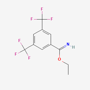 molecular formula C11H9F6NO B1657700 Ethyl 3,5-bis(trifluoromethyl)benzenecarboximidate CAS No. 57870-04-9