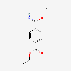 molecular formula C12H15NO3 B1657701 Ethyl 4-(ethoxy(imino)methyl)benzoate CAS No. 57870-22-1