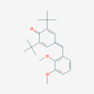 molecular formula C23H30O3 B1657713 2,6-Ditert-butyl-4-[(2,3-dimethoxyphenyl)methylidene]cyclohexa-2,5-dien-1-one CAS No. 5790-41-0