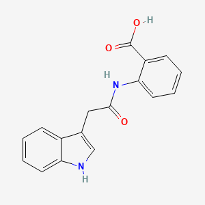 molecular formula C17H14N2O3 B1657726 Benzoic acid, 2-((1H-indol-3-ylacetyl)amino)- CAS No. 57932-49-7