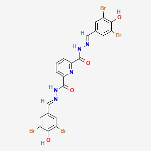2-N',6-N'-bis[(3,5-dibromo-4-oxocyclohexa-2,5-dien-1-ylidene)methyl]pyridine-2,6-dicarbohydrazide