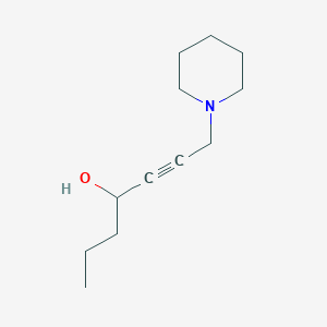 2-Heptyn-4-ol, 1-(1-piperidinyl)-