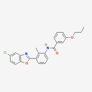 N-[3-(5-chloro-1,3-benzoxazol-2-yl)-2-methylphenyl]-3-propoxybenzamide