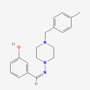 3-((Z)-{[4-(4-methylbenzyl)piperazin-1-yl]imino}methyl)phenol