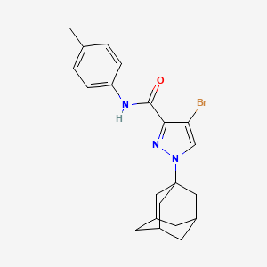molecular formula C21H24BrN3O B1657779 1-(1-adamantyl)-4-bromo-N-(4-methylphenyl)pyrazole-3-carboxamide CAS No. 5812-64-6