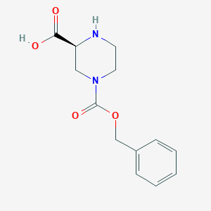 molecular formula C13H16N2O4 B165779 (S)-4-(苄氧羰基)哌嗪-2-羧酸 CAS No. 138812-69-8