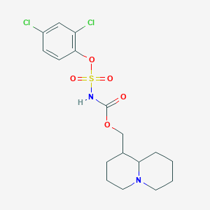 molecular formula C17H22Cl2N2O5S B1657790 2,3,4,6,7,8,9,9a-octahydro-1H-quinolizin-1-ylmethyl N-(2,4-dichlorophenoxy)sulfonylcarbamate CAS No. 5816-82-0