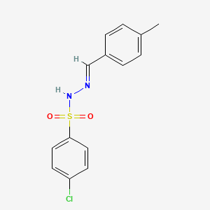 4-chloro-N-[(E)-(4-methylphenyl)methylideneamino]benzenesulfonamide
