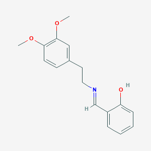 molecular formula C17H19NO3 B1657795 Phenol, 2-[[[2-(3,4-dimethoxyphenyl)ethyl]imino]methyl]- CAS No. 58199-73-8