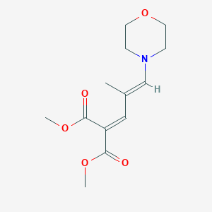 molecular formula C13H19NO5 B1657822 dimethyl 2-[(E)-2-methyl-3-morpholin-4-ylprop-2-enylidene]propanedioate CAS No. 5829-75-4