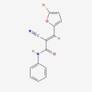 molecular formula C14H9BrN2O2 B1657832 (E)-3-(5-bromofuran-2-yl)-2-cyano-N-phenylprop-2-enamide CAS No. 5833-98-7