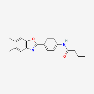 N-[4-(5,6-dimethyl-1,3-benzoxazol-2-yl)phenyl]butanamide