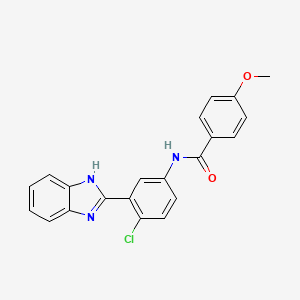 N-[3-(1H-benzimidazol-2-yl)-4-chlorophenyl]-4-methoxybenzamide