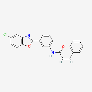 (Z)-N-[3-(5-chloro-1,3-benzoxazol-2-yl)phenyl]-3-phenylprop-2-enamide