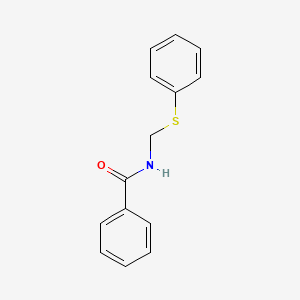 molecular formula C14H13NOS B1657840 Benzamide, N-[(phenylthio)methyl]- CAS No. 58379-67-2