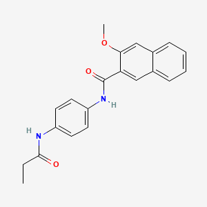 3-methoxy-N-[4-(propanoylamino)phenyl]naphthalene-2-carboxamide