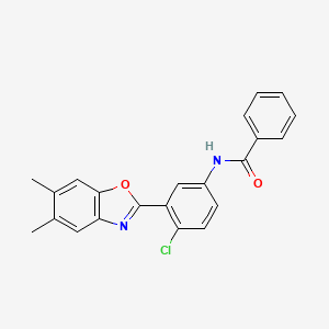 N-[4-chloro-3-(5,6-dimethyl-1,3-benzoxazol-2-yl)phenyl]benzamide