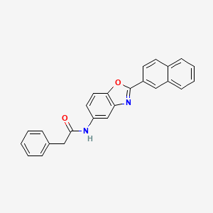 N-[2-(naphthalen-2-yl)-1,3-benzoxazol-5-yl]-2-phenylacetamide