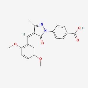 4-[(4Z)-4-[(2,5-dimethoxyphenyl)methylidene]-3-methyl-5-oxopyrazol-1-yl]benzoic acid