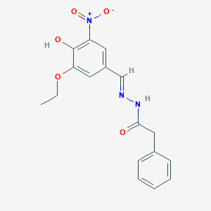 N'-[(E)-(3-ethoxy-4-hydroxy-5-nitrophenyl)methylidene]-2-phenylacetohydrazide