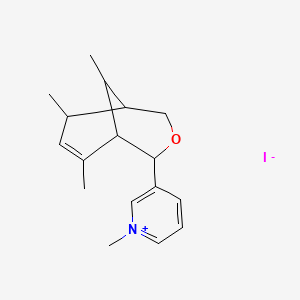 molecular formula C17H24INO B1657868 1-Methyl-3-(6,8,9-trimethyl-3-oxabicyclo[3.3.1]non-7-en-2-yl)pyridin-1-ium;iodide CAS No. 5844-88-2
