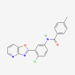 N-[4-chloro-3-([1,3]oxazolo[4,5-b]pyridin-2-yl)phenyl]-4-methylbenzamide
